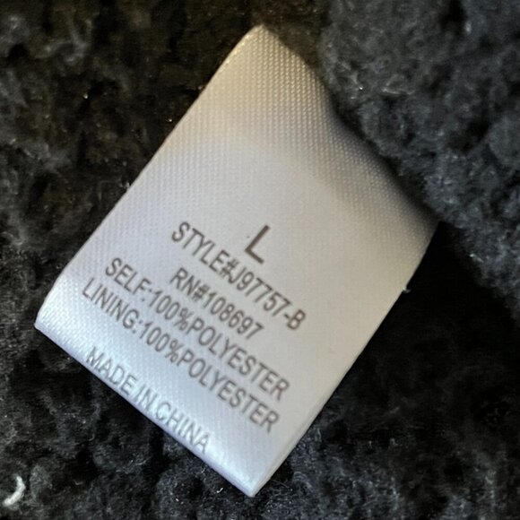 Sweet Rain Faux Fur  L Black Cozy Jacket - Picture 5 of 5